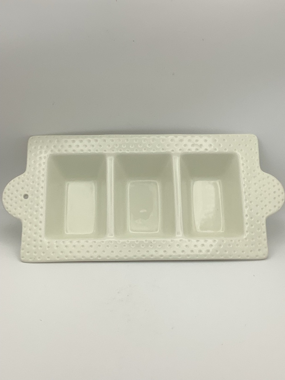 Nora Fleming Swiss Dot Three Section Dish
